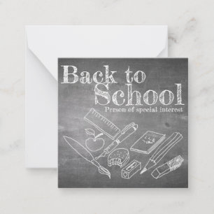 Zurück zur Schule Mitteilungskarte