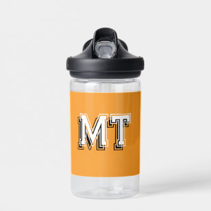 Zurück zur Schule monogrammierter Anfangsbuchstabe Trinkflasche
