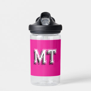Zurück zur Schule monogrammierter Anfangsbuchstabe Trinkflasche