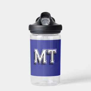 Zurück zur Schule monogrammierter Anfangsbuchstabe Trinkflasche