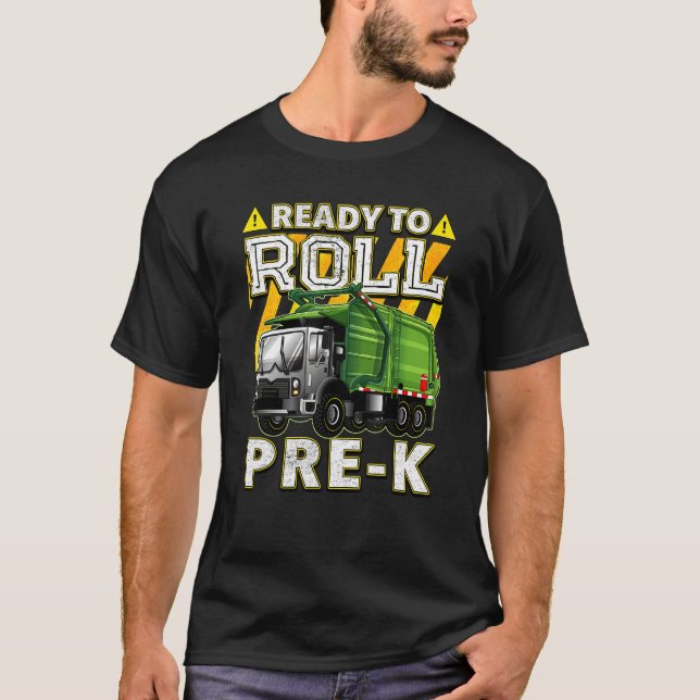 Zurück zur Schule Müllwagen bereit zum Rollen vor  T-Shirt (Vorderseite)