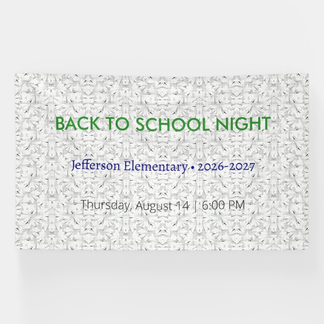 Zurück zur Schule Nacht Vinyl Banner - Custom Scho (Horizontal)