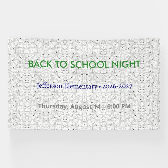 Zurück zur Schule Nacht Vinyl Banner - Custom Scho (Horizontal)