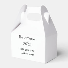 Zurück zur Schule Name der Lehrerin Jahr der Schul Geschenkschachtel