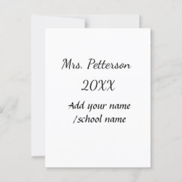 Zurück zur Schule Name der Lehrerin Jahr der Schul Postkarte