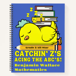 Zurück zur Schule Name Schlafhühnchen Notizbuch