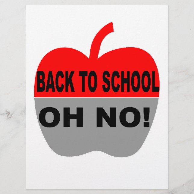 Zurück zur Schule, nein (Vorderseite)