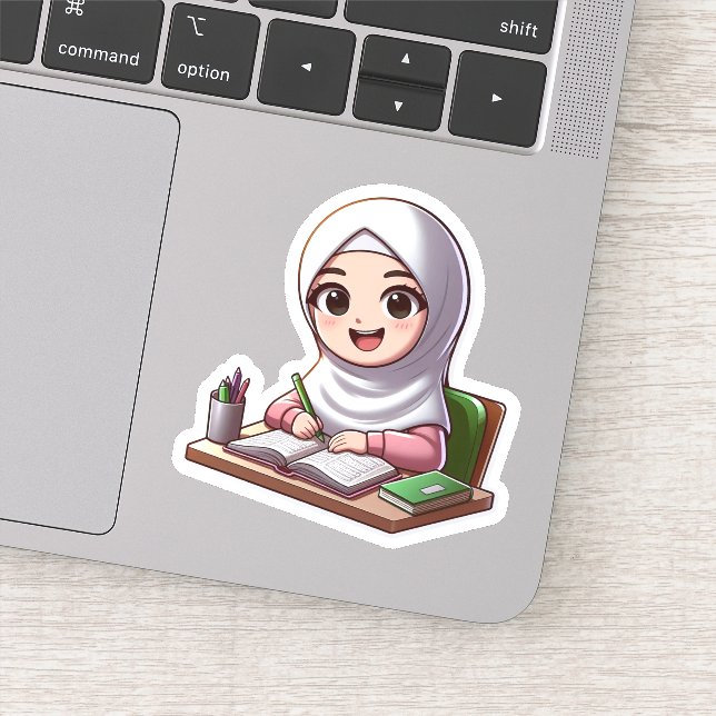 Zurück zur Schule Niedlich islamisch Motivierend f Aufkleber (Detail)