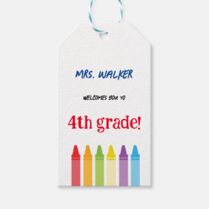 Zurück zur Schule Niedlich Teacher Welcome Crayons Geschenkanhänger