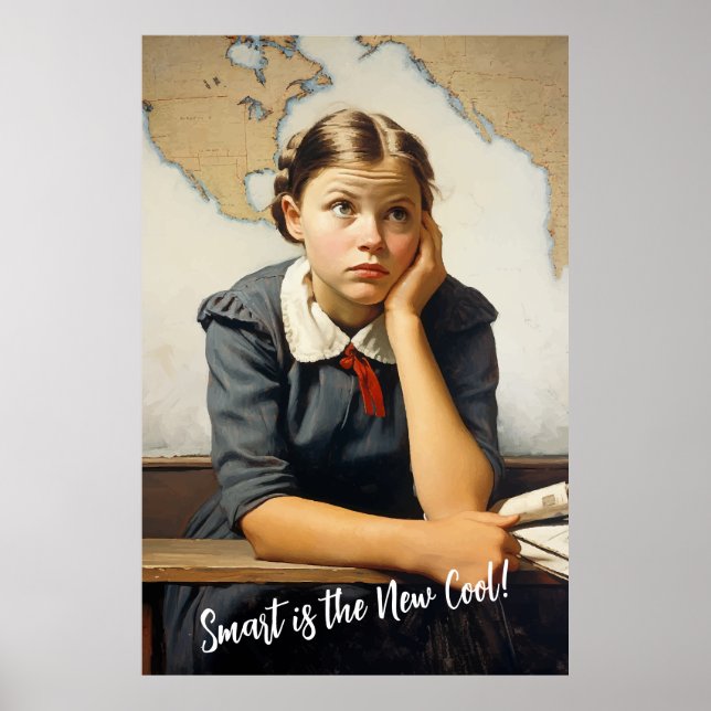 Zurück zur Schule Norman Rockwell Zeichnungen Stil Poster (Vorne)