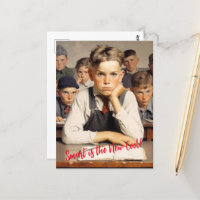 Zurück zur Schule Norman Rockwell Zeichnungen Stil