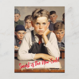 Zurück zur Schule Norman Rockwell Zeichnungen Stil Postkarte