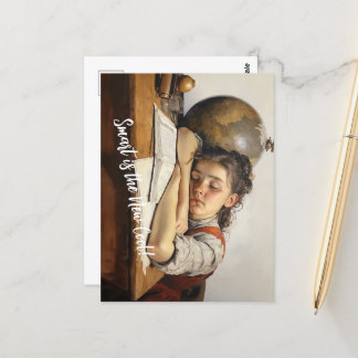 Zurück zur Schule Norman Rockwell Zeichnungen Stil Postkarte