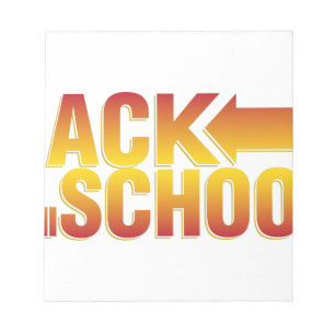 zurück zur Schule Notizblock