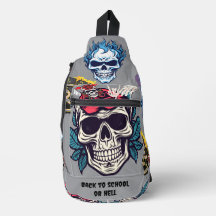 Zurück zur Schule oder Hölle Großer Totenkopf flor