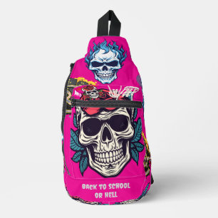 Zurück zur Schule oder zur Hölle Lebendiges, gruse Crossbody Bag