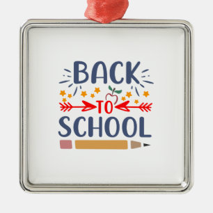 Zurück zur Schule Ornament Aus Metall