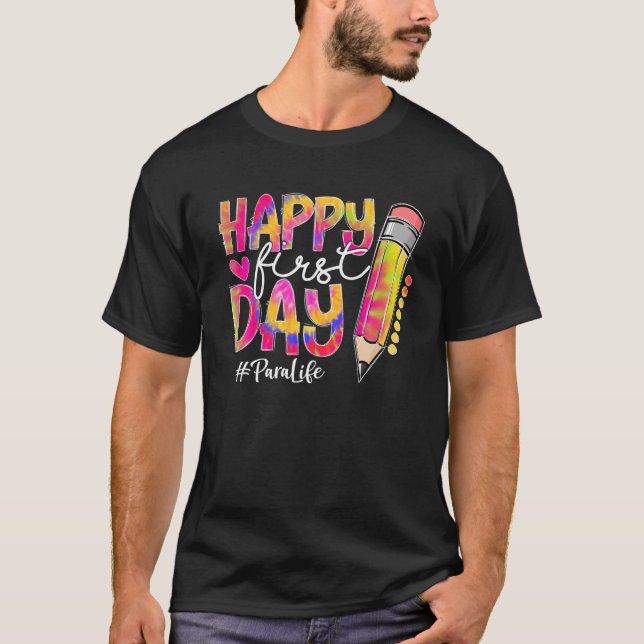 Zurück zur Schule Para Life Bleistift Gefärbte Kra T-Shirt (Vorderseite)
