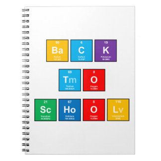 Zurück zur Schule Periodisches TischNotebook Notizblock
