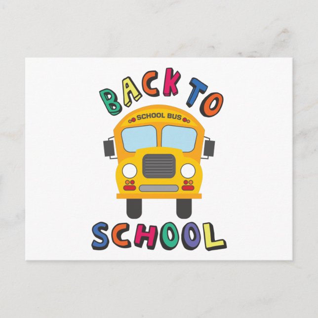 Zurück zur Schule Postkarte (Vorderseite)