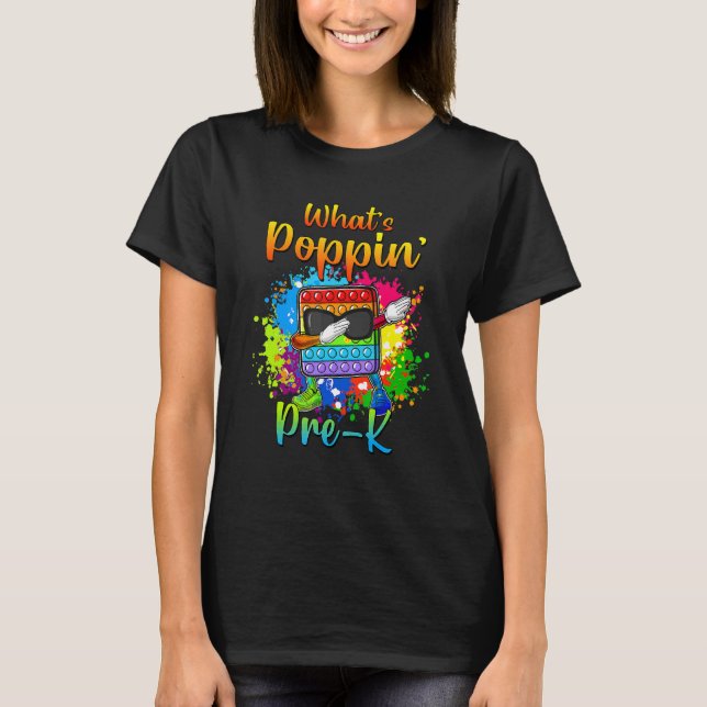 Zurück zur Schule Pre K Dabbing Brillen Poppin Toy T-Shirt (Vorderseite)
