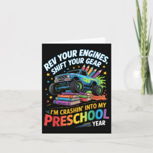 Zurück zur Schule Pre-k Preschool Monster Truck zu Karte