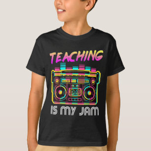 Zurück zur Schule Retro Born To Teach 80er Lehrer T-Shirt