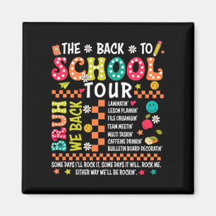 Zurück zur Schule Retro Die Lehrer-Tour Kindergart Magnet