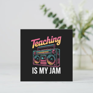 Zurück zur Schule Retro Unterrichten ist mein Ding Dankeskarte