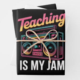Zurück zur Schule Retro-Unterrichten ist mein Ding Geschenkpapier Set