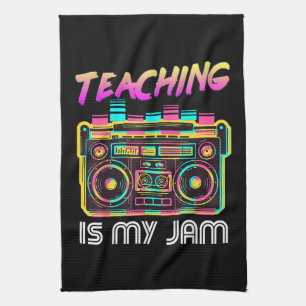 Zurück zur Schule Retro Unterrichten ist mein Ding Geschirrtuch