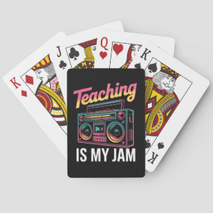 Zurück zur Schule Retro-Unterrichten ist mein Ding Spielkarten