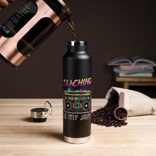 Zurück zur Schule Retro Unterrichten ist mein Ding Trinkflasche