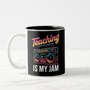 Zurück zur Schule Retro-Unterrichten ist mein Ding Zweifarbige Tasse