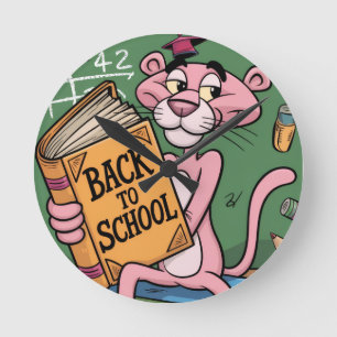Zurück zur Schule Runde Wanduhr