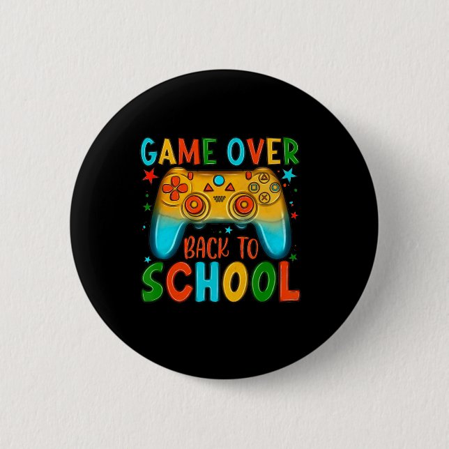 Zurück zur Schule Spaß Spiel Über Lehrer Schüler K Button (Vorderseite)