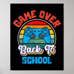 Zurück zur Schule Spaß Spiel über Lehrer Schüler K Poster
