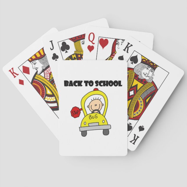 Zurück zur Schule Spielkarten (Rückseite)