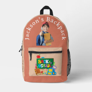 Zurück zur Schule Staubiger Pfirsich Bedruckter Rucksack