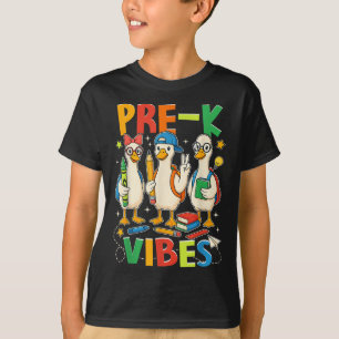 Zurück zur Schule Süße Gans Pre-k Vibes Mädchen Ju T-Shirt