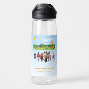 Zurück zur Schule Süße Kinder Schüler Trinkflasche