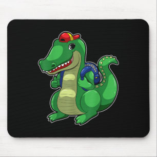 Zurück zur Schule Süßes Krokodil Lustiger Krokodil Mousepad