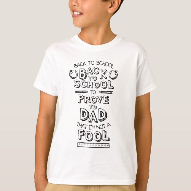 Zurück zur Schule T-Shirt (Vorderseite)