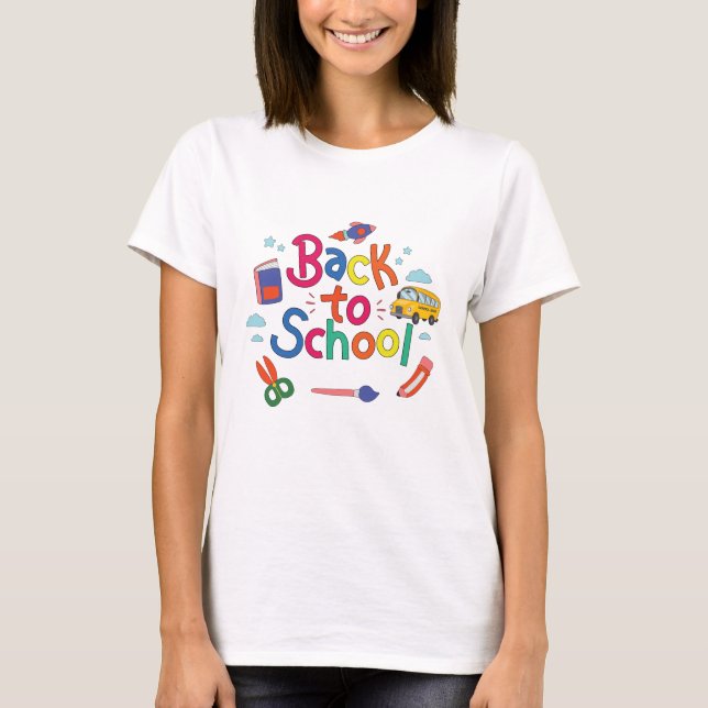 Zurück zur Schule T-Shirt (Vorderseite)