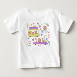 Zurück zur Schule: Teddy ist bereit für die Schule Baby T-shirt