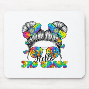 Zurück zur Schule Tie Dye Hallo 3. Klasse Unordent Mousepad