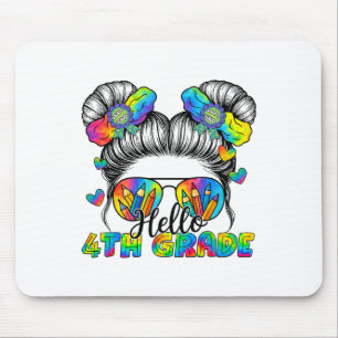 Zurück zur Schule Tie Dye Hallo 4. Klasse Unordent Mousepad