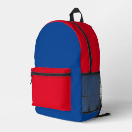 Zurück zur Schule tiefblau und rot Bedruckter Rucksack