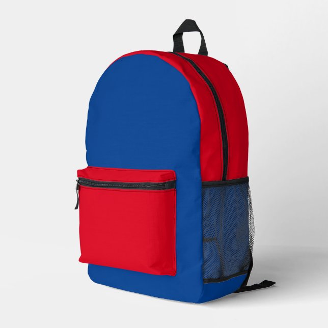 Zurück zur Schule tiefblau und rot Bedruckter Rucksack (Rückseitige Ecke Rechts)