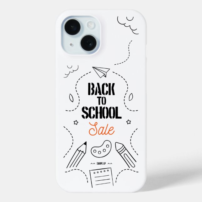Zurück zur Schule Typografie-Design Case-Mate iPhone Hülle (Rückseite)